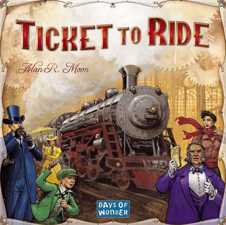 Front cover to the original award-winning Ticket To Ride, where this gaming journey started nearly 20 years ago
