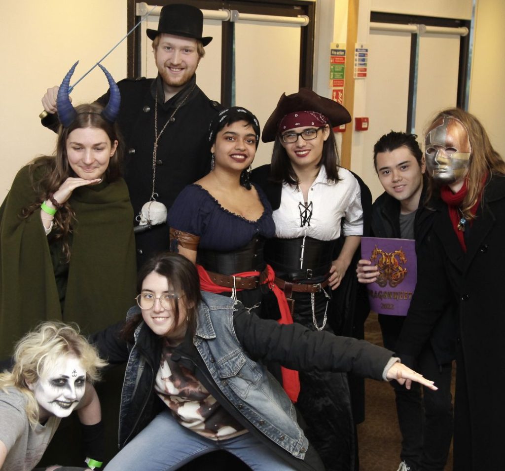 Cosplayers at Dragonmeet as featured in the show preview in Tabletop Gaming magazine