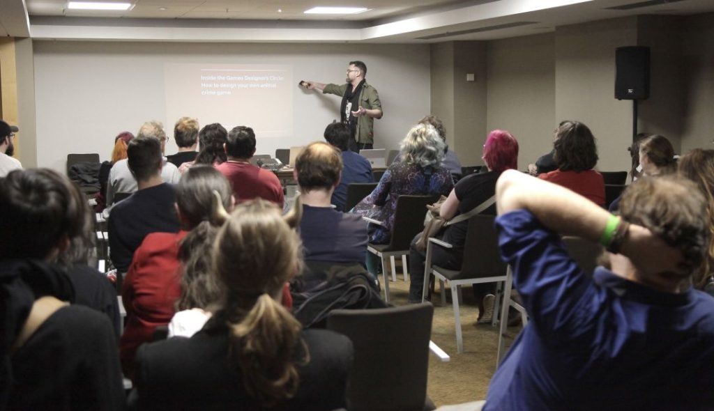 Seminar at Dragonmeet as featured in the show preview in Tabletop Gaming magazine