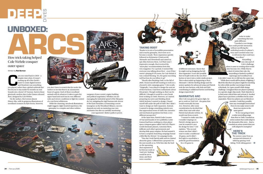 Tabletop Gaming Issue 111 Unboxed ARCS feature
