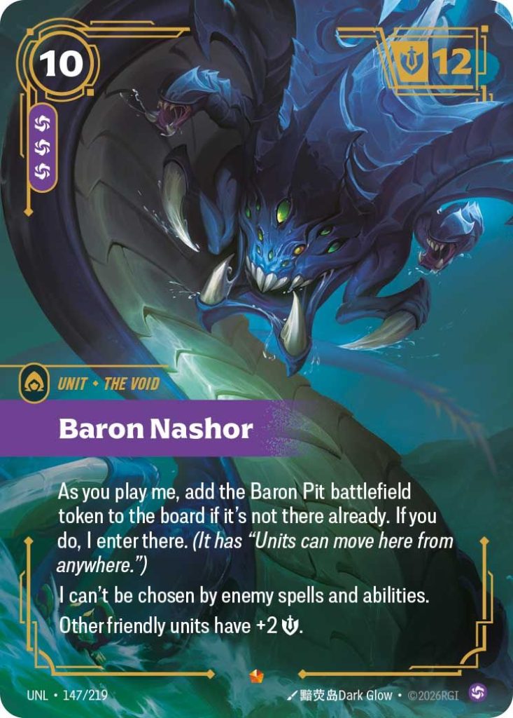Baron Nashor Ultimate Rarity card from Riftbound: Unleashed