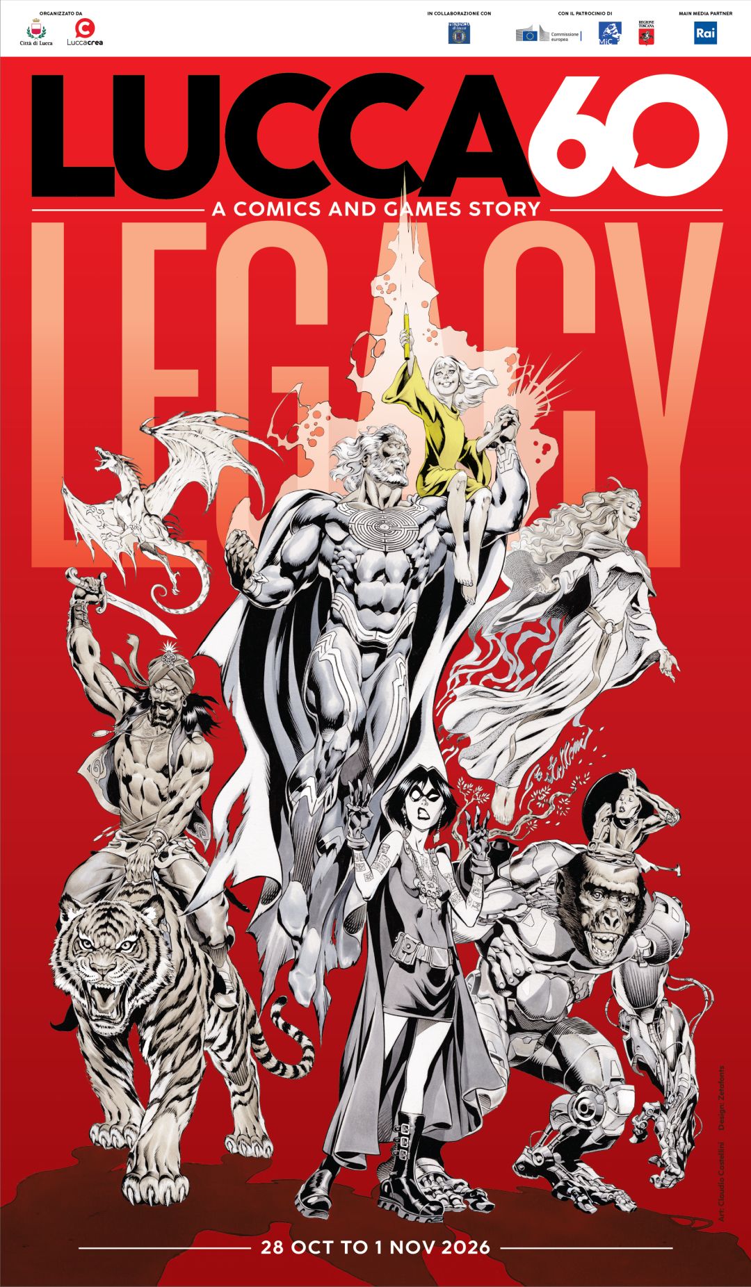Tabletop Gaming - Lucca Comics & Games 2026: Claudio Castellini pens 60th Anniversary poster