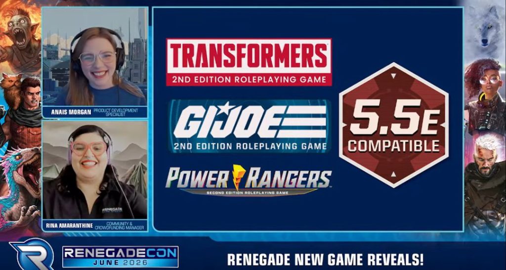 Tabletop Gaming - Renegade Con reveals 5.5E-powered second editions for Transformers, G.I. Joe and Power Rangers RPGs, as Heroscape expands